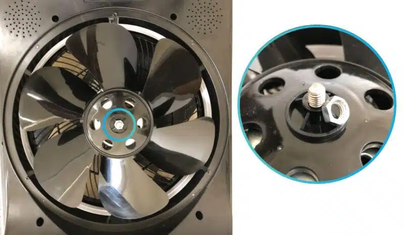 Misting Fan nut placement