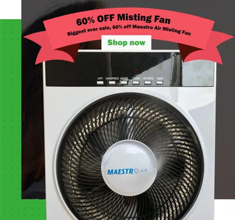 60% off Maestro Air Misting Fan