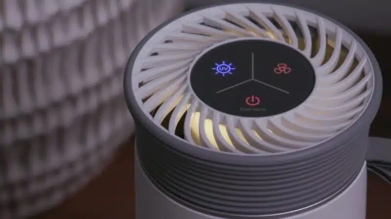 Nimbus portable air purifier side view